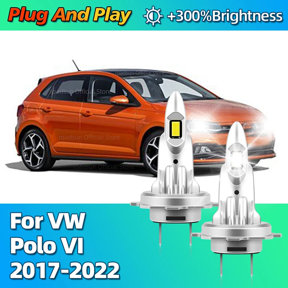2PCS H7 Led 헤드라이트 전구 30000Lm 슈퍼 밝은 무선 미니 자동차 램..