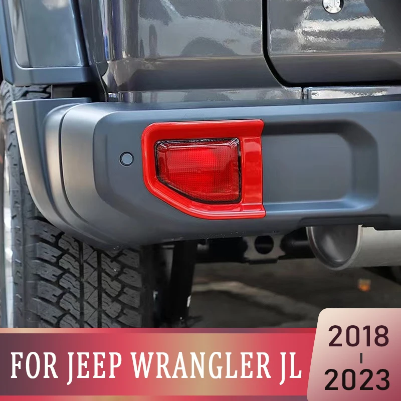 

For Jeep Wrangler JL SAHARA 2018-2023 Front Fog Light Trim Frame Lamp Eyebrow Rear Exterior Cover Accessories