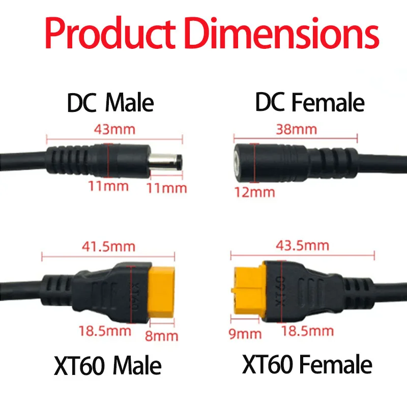 รูปสินค้า สายอะแดปเตอร์ XT60 คุณภาพสูง สำหรับช่างมืออาชีพ