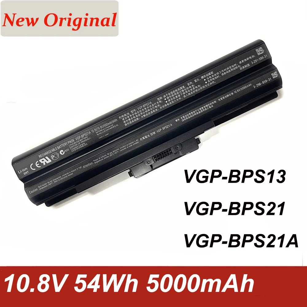 Bateria de Notebooks Original para Sony Vgp-bps21a Vgp-bps13 Vgp-bps21 Vgp-bps21 Ve11 Sve14 Sve15 Sve17 Svj20 Vpc-y11 10.8v 5000mah