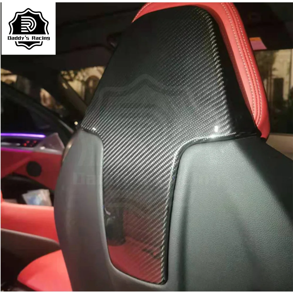 건식 탄소 섬유 시트 백 커버, 고품질 시트백 트림 커버, G80 M3 G82 M4 쿠페 2021-2022 DD 스타일
