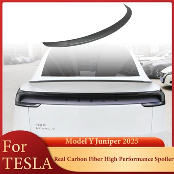 Real Carbon Fiber High-Performance Rear Spoiler for Tesla Model Y Juniper 2025 | Trunk Tail Wing Exterior Car Accessory