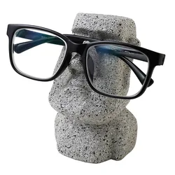 Whimsical Glasses Holder - Decorative Office and Home Accessory Ornament and Miniature Display Piece (Grey)