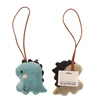 1pc Cute Dinosaur Name Sticker Pendant Cartoon Animal Plush Stuffed Doll Anti-lost Mark Name Tag Charm Keychain Bag Decor 6