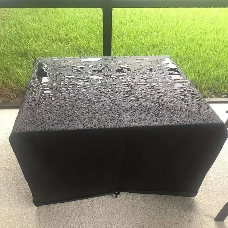 BBQ Grill Cover Square Fire Pit Cover 210T Waterproof Square Patio Fire Pit Table Cover Drawstring Bottom Grill Cover BBQ Accessories