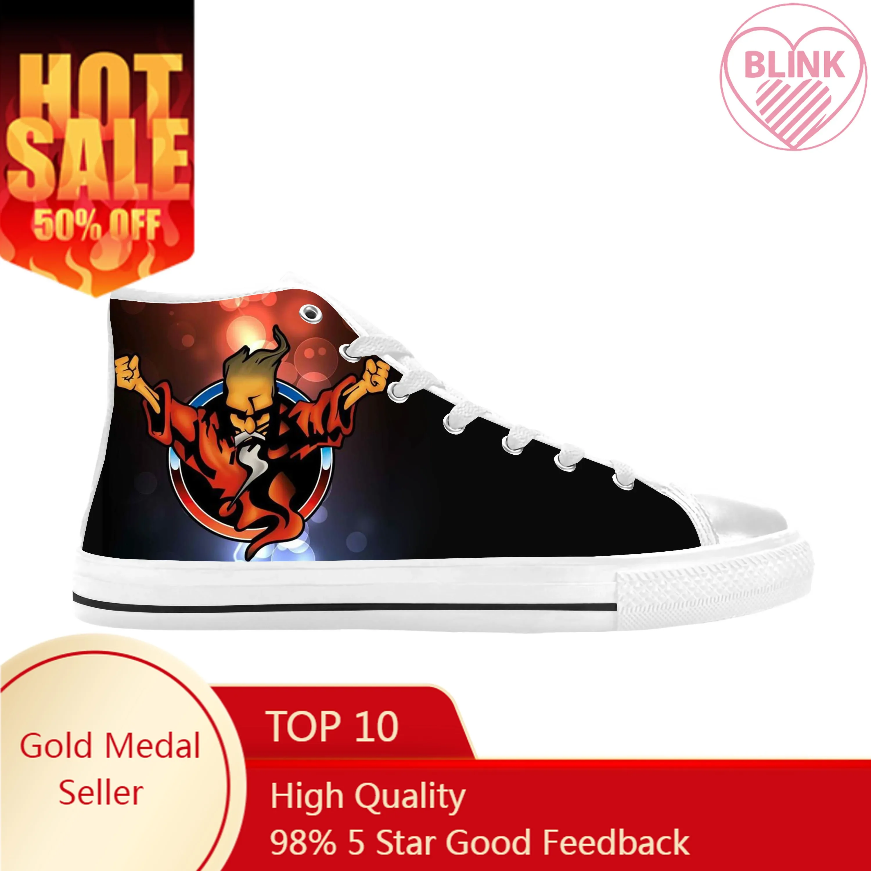 

Harder Styles Hardstyle Hardcore Rave Thunderdome Casual Cloth Shoes High Top Comfortable Breathable 3D Print Men Women Sneakers