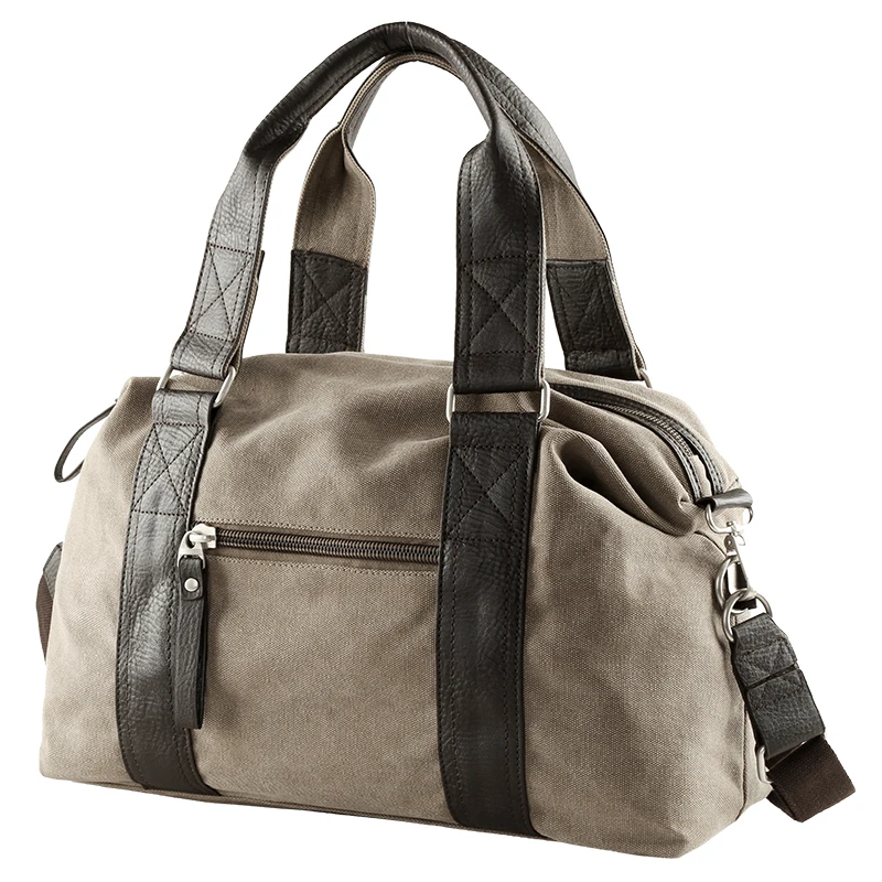 Vintage Canvas Leather Men Travel Bags Carry On Luggage Bag Men Duffel Bag Handbag Travel Tote Large Weekend