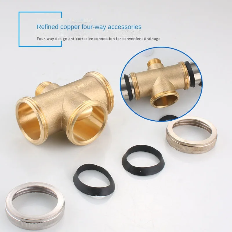 Kitchen Vegetable Basin Downcomer Fittings Sink Drain Pipe 304 Stainless Steel Drainer Deodorant Double-Slot Gadget Set