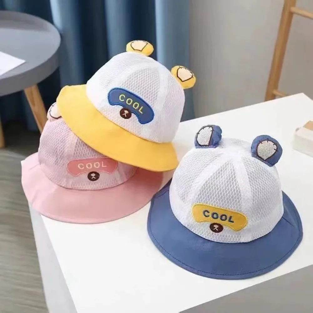

Панама дышащая летняя для детей, шапка рыбака с защитой от УФ излучения, мультяшный милый головной убор для мальчиков и девочек
