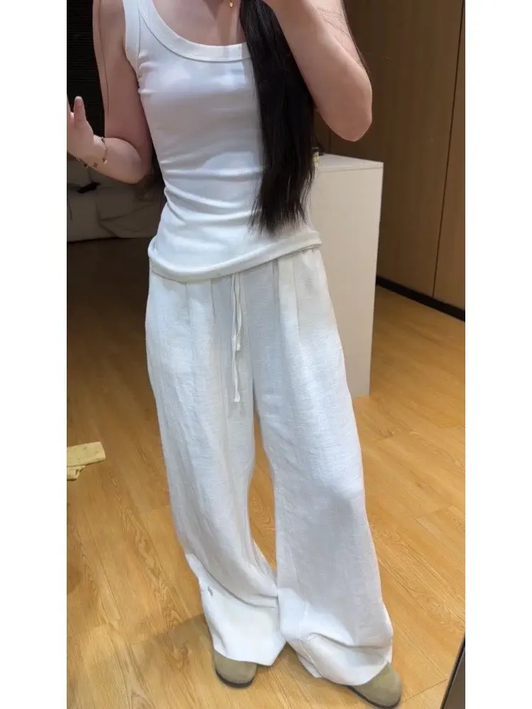 Luxe Linen-Cotton Wide Leg Pants - Breathable Summer Style photo review