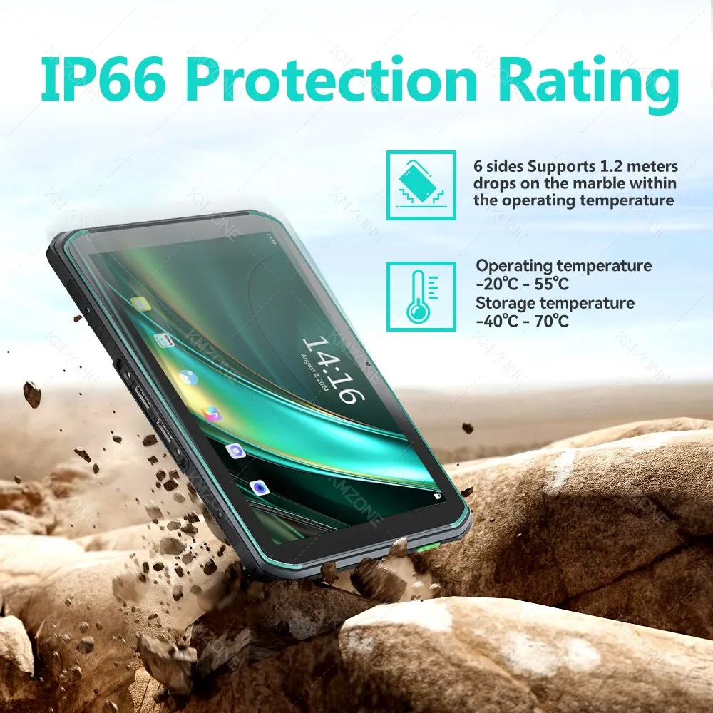 Rugged Industrial PDA Tablet Android 13 with 1D 2D Scanner Honeywell 6GB+128GB or 4GB+64GB Running 8'' Touch Screen 9000mAh IP66 - Image 6