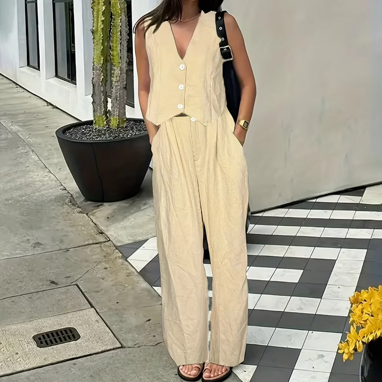 Como Combinar o Conjunto Feminino Colete e Calça Alfaiataria