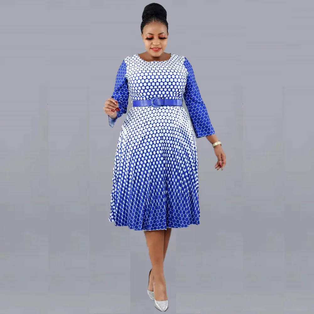 new summer elegent fashion style african women printing plus size polyester dress 2XL-6XL african attire Africa Clothing