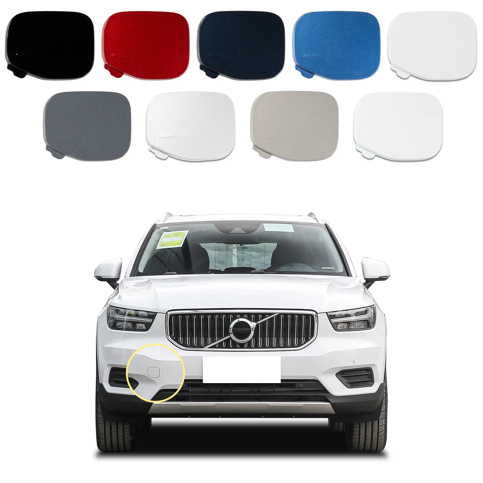 Front Bumper Tow Hook Cover Cap Fit For Volvo XC40 39847993 Trailer Cover Cap Car Accessories