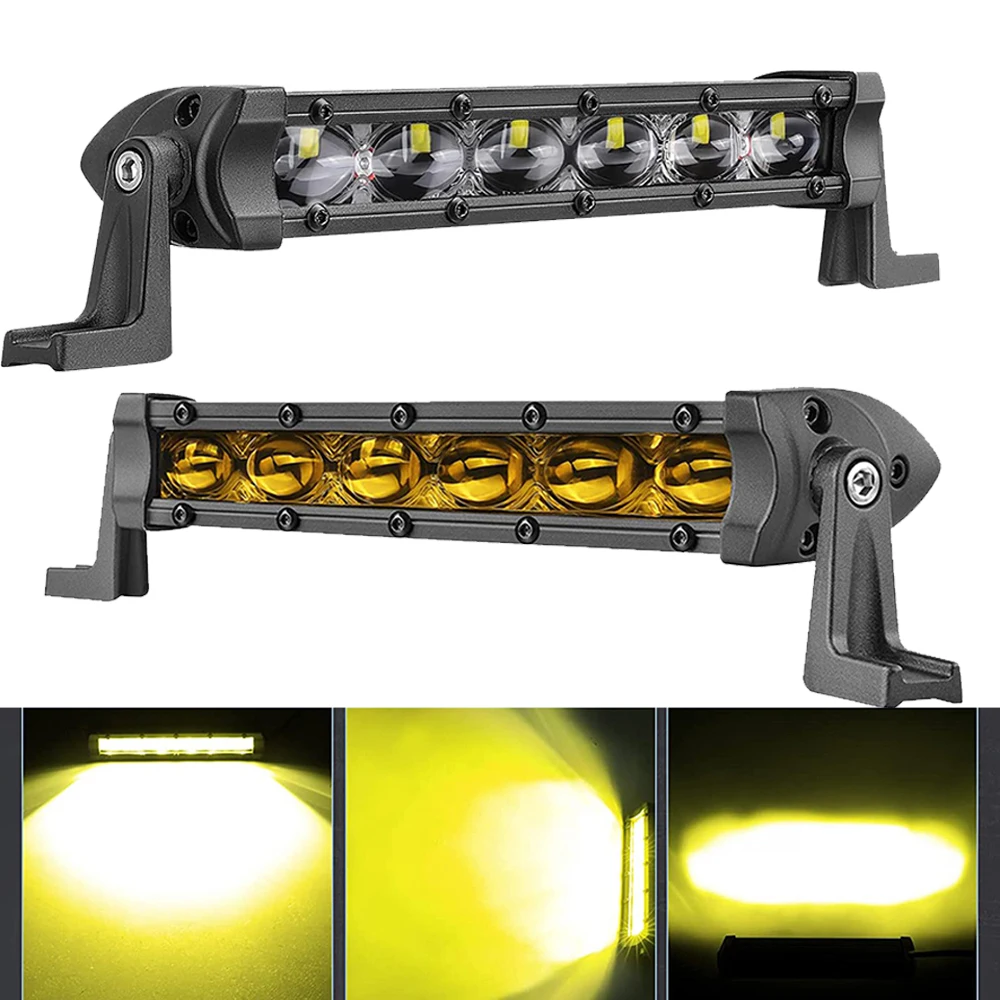 Work Light Super Bright LED Light Bar 6D Offroad Spotlight Led Bar for
