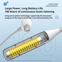 EARDECO 100H Playback Wireless Headphones HD Call Noise Reduction Bass 6.0 Bluetooth Headphone Neckband Earphones Sport Stereo - Image 3