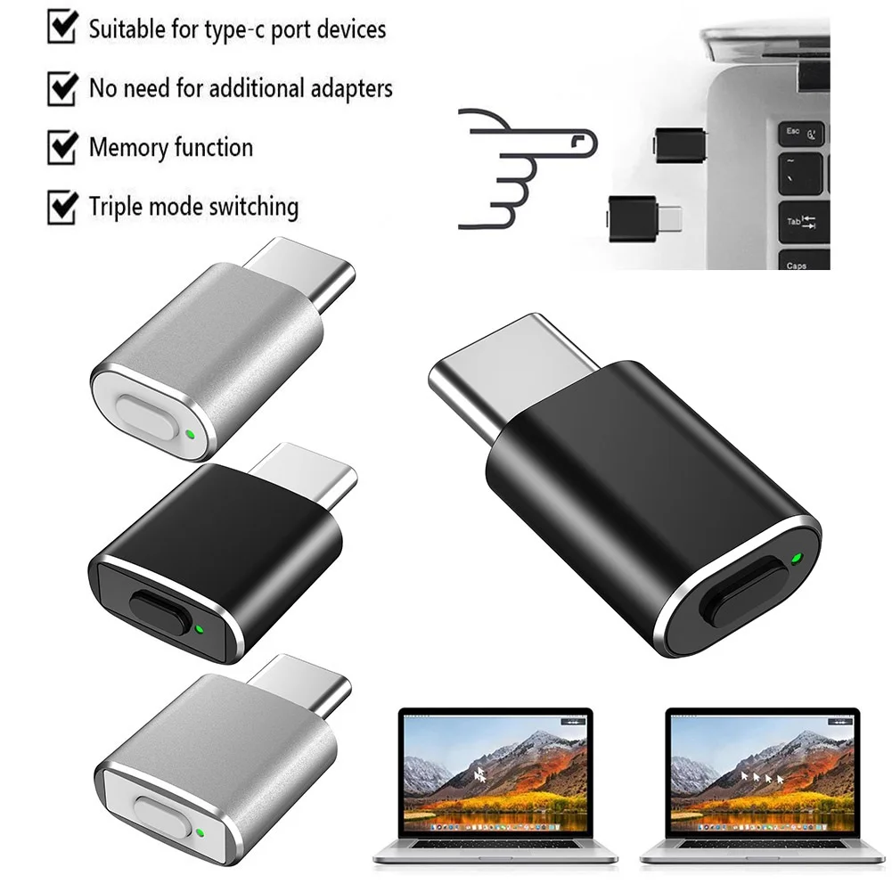 USB Type-C Mouse Jiggler Automatic Mover Simulate Mouse Movement for PC Laptop Keeps Computer Awake ON/Off Button