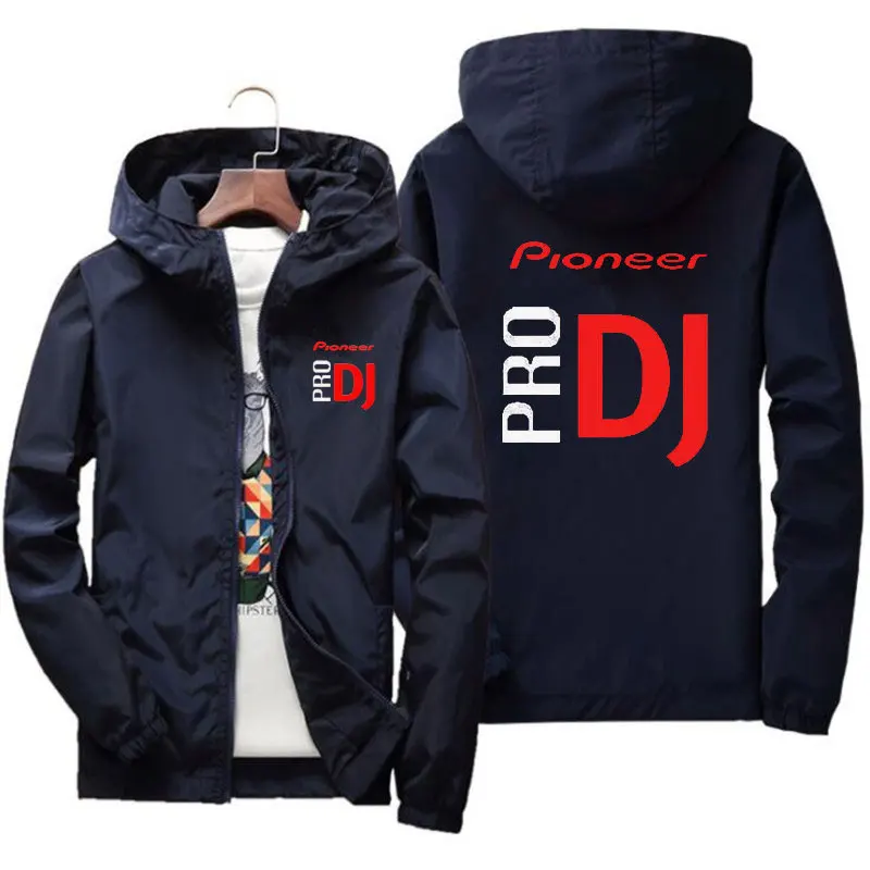 Men's New Spring and Autumn Pioneer DJ Hip Hop Hooded Casual Bomber Jacket Large Size Windbreaker Jacket Men's Zipper 7XL