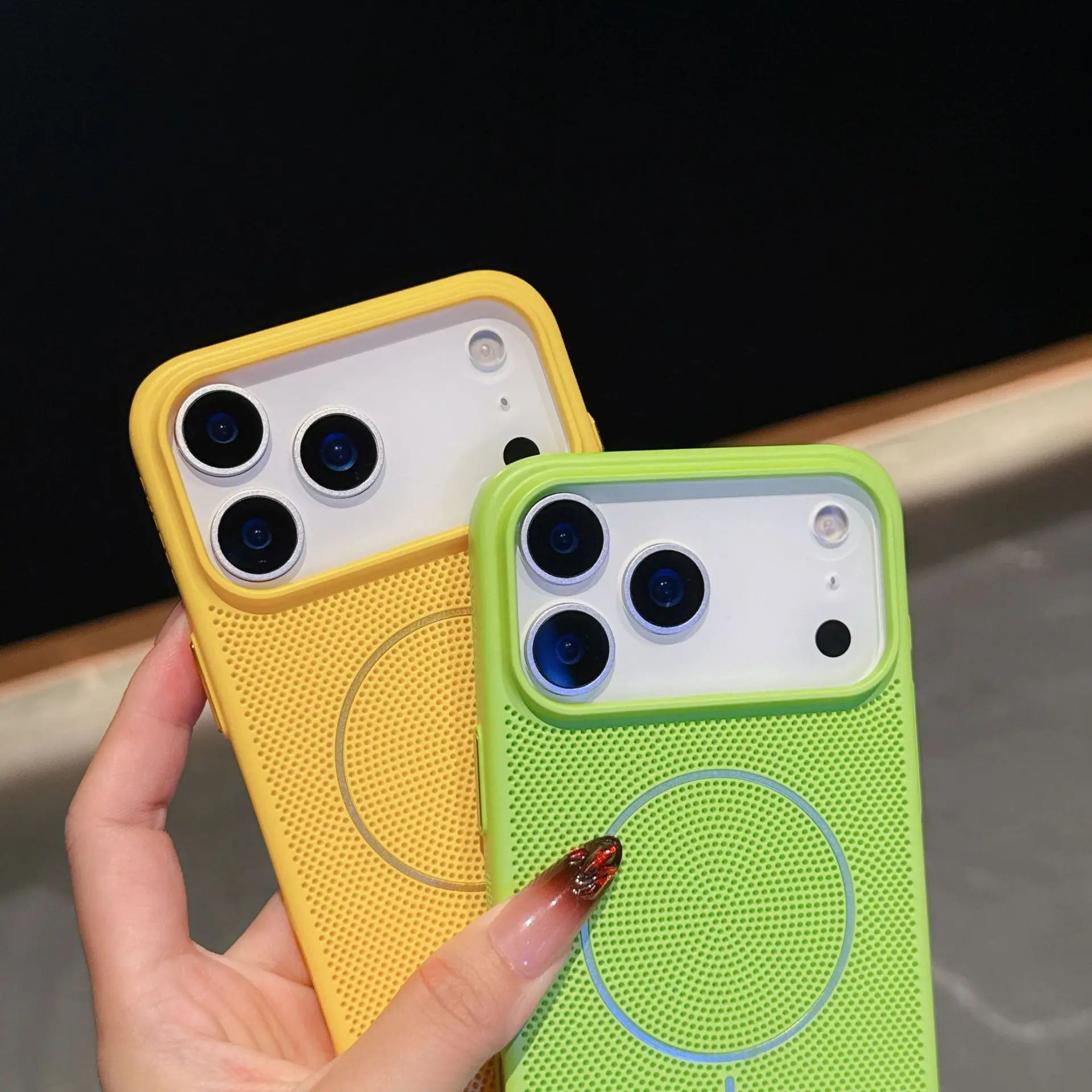 Enhanced Magnetic Cooling & Heat Dissipation Shockproof Phone Case with Breathable Back Cover