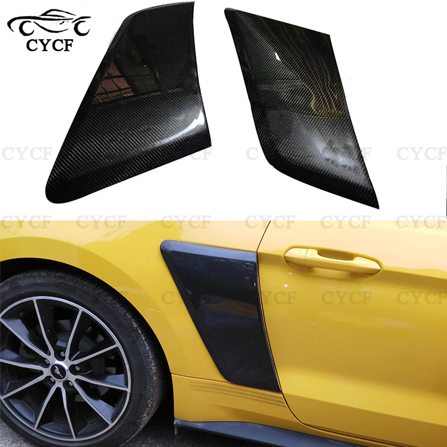 

For Ford Mustang Coupe 2-Door 2015-2020 High quality Carbon Fiber Racing Rear Bumper Side Fender Panels Vent Air Intake Covers
