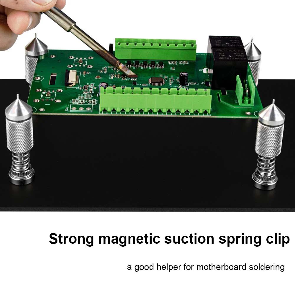 HZY Strong Magnetic Suction Spring Clamp Universal PCB Holder Fixtute Circuit Board Electronic Repair Platform Soldering Tool