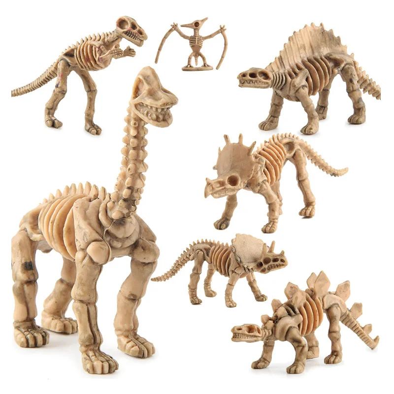 New 12pcs Dinosaur Toys Fossil Skeleton Simulation Model Set Mini Action Figure Educational Creative Collection Toy for Children 2