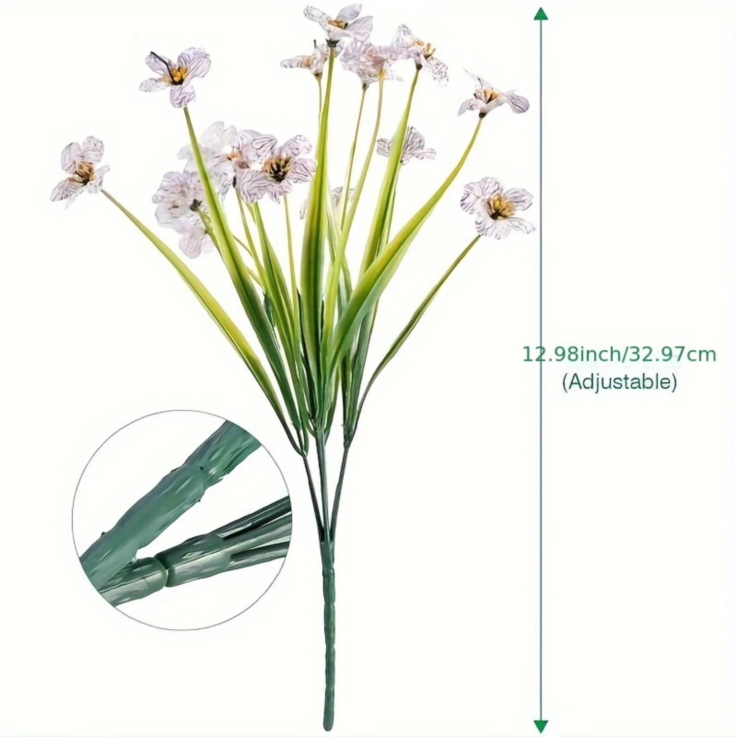 6pcs Vibrant Artificial Violet Flowers-UV Resistant, No Fade, Realistic Petals for Indoor Outdoor Hanging Decor, Spring Summer