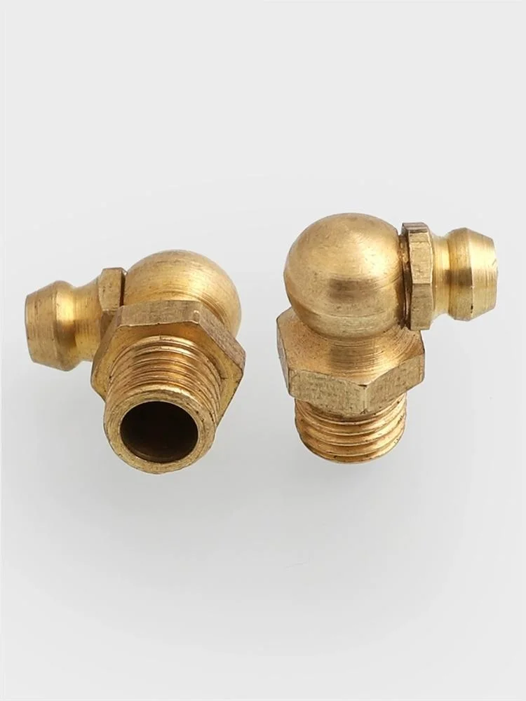 Grease Nipple Fitting M6 M8 M10 M12 M14 M16 Brass Copper Oil Mouth Thread Straight 45 90 Degree Universal Joint Grease Gun Nozzles