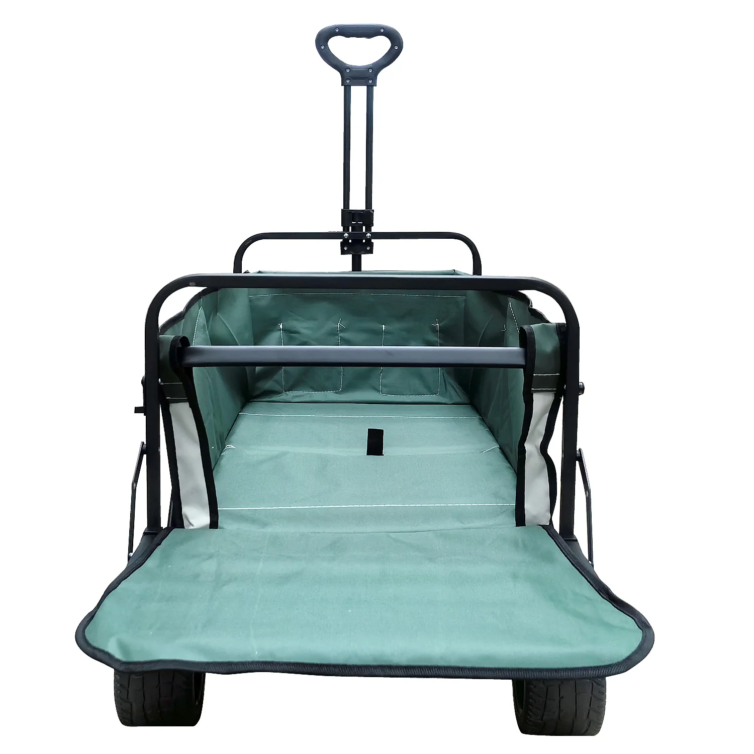 Extra Long Extender Outdoor Wagon Cart Large Capacity Utility Folding Cart Camping Picnic Trolley Beach Collapse Folding