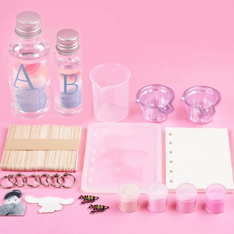 

83XC 1 Set Crystal Epoxy Resin Mold Notebook Casting Silicone Mould Craft Making Tool