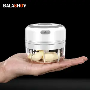 Gpoty 250 ML Electric Garlic Mincer USB Charging Garlic Chopper Mini Food  Processor with Stainless Steel Blade Durable Garlic Masher Food Chopper  Kitchen Tool for Meat Vegetable Baby Food 