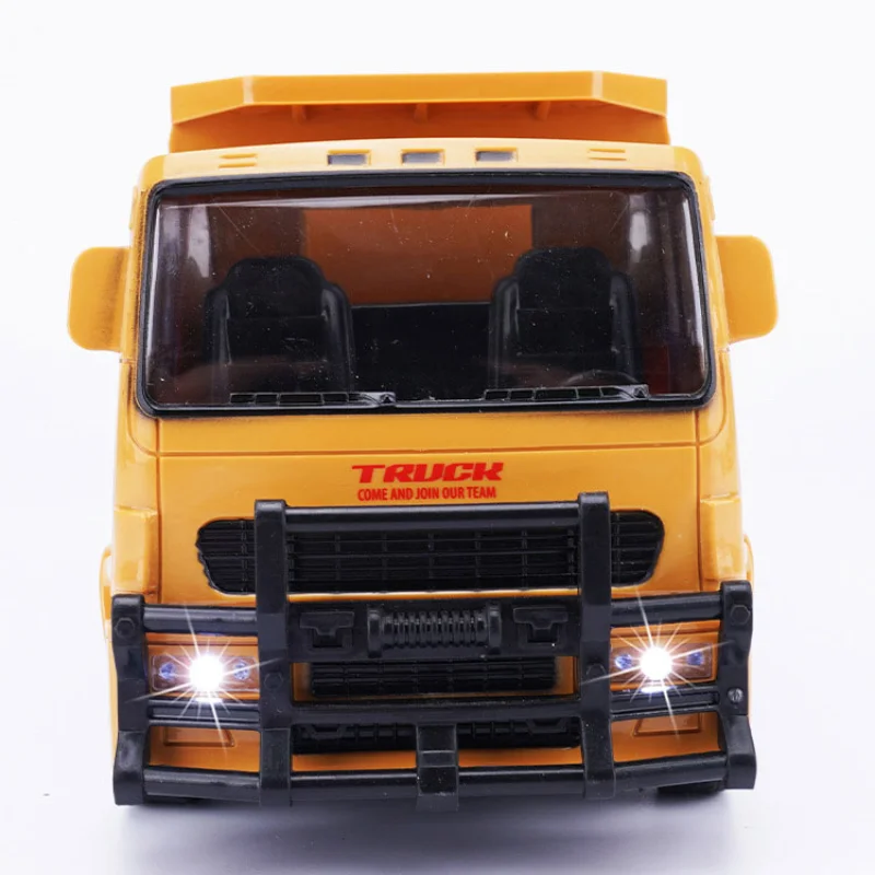 Rc Cars Rc Trucks Rc Construction Toy 2.4G RC Excavator Car Dumper Truck Lighting Remote Control 6CH Engineering Vehicle Tipper Bulldozer Toys Boy Kids Christmas Gift