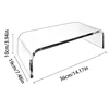 1pc Acrylic Monitor Notebook Holder, Transparent Height Increasing Shelf Storage Rack, Home Use Display Stand 2