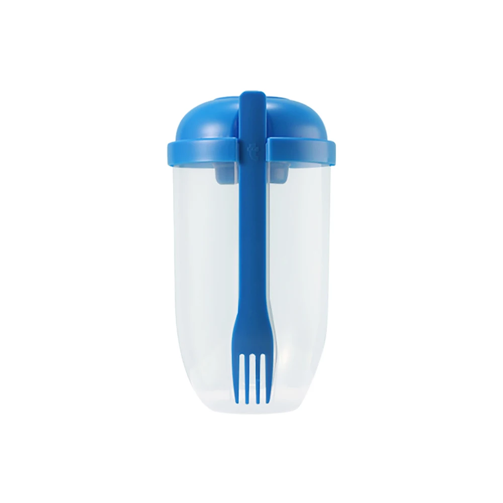 3 In1 Portable Bottle Salad Container Bottle-Shaped Bento Salad Bowl For Lunch Box With Fork Bowl Milk Cup 1000ml