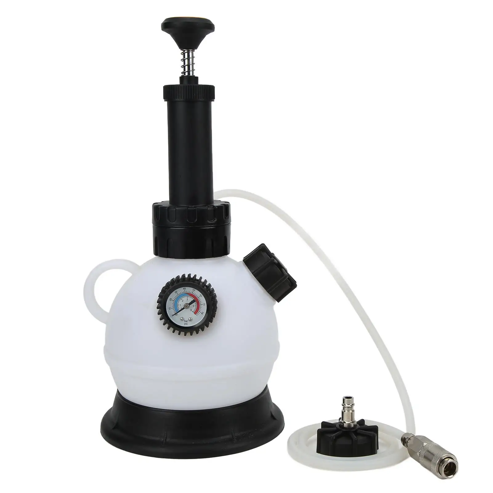 2L Manual Vacuum Brake Bleeder Kit 30psi Pressure Display with Relief Valve Cap Wrench for european Vehicles System Parts