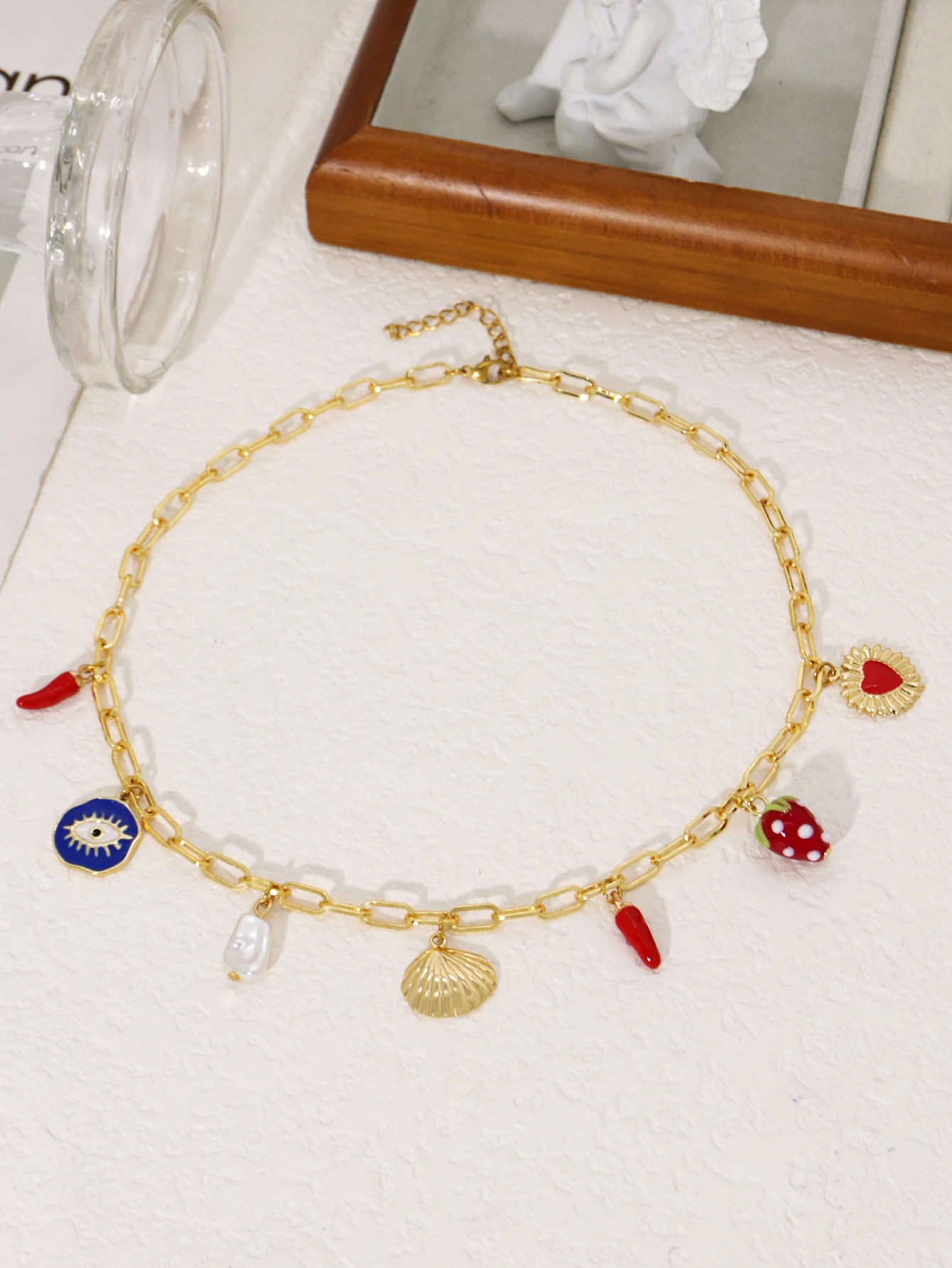 Charm Girl Necklace Shell Beach Jewelry Cute Necklace for Girlfriend Choker Women Gift Strawberry Evil Eye Accesorios - Image 6