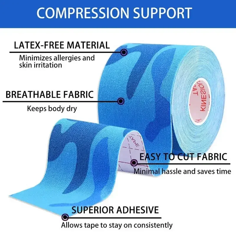 Cotton Elastic Sports Kinesiology Tape 10 Rolls Exercise Muscle Pain Relieve Bandage Knee Wrist Ankle Protector sports tape kinesiology tape