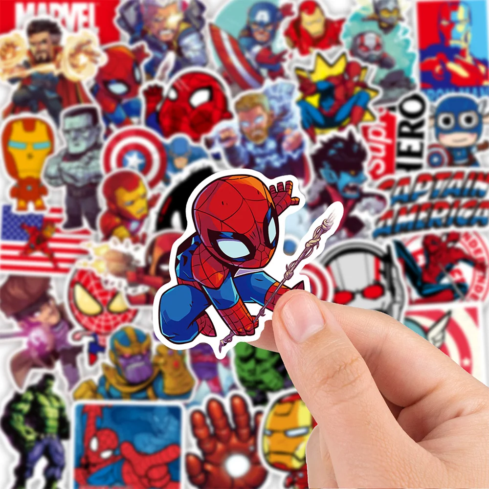 

10/30/50/100pcs Disney Cartoon Superhero Spider Man Stickers Anime Graffiti Laptop Car Motorcycle Vinyl Cool Sticker for Kid Toy