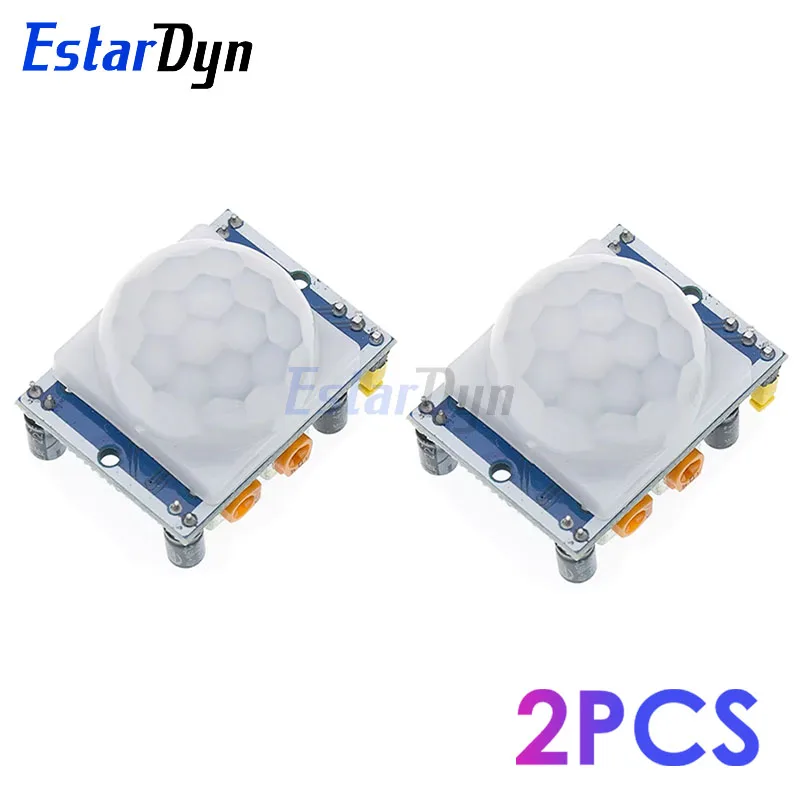 Module de capteur de mouvement PIR HC-SR501, détecteur IR de corps humain pour Arduino/RPi, éclairage automatique et système de sécurité, 2 pièces