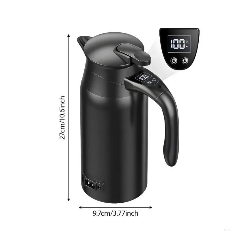차량 H9EE에 호환되는 더블 레이어 절연 디지털 디스플레이 12V 24V와 800ml 스테인레스 스틸 여행 머그 히터