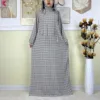 Nouveau Ramadan coton robe femmes recueillir taille Double chapeau Abaya femmes musulmanes ample Maxi caftan dubaï turquie Islam vêtements de prière