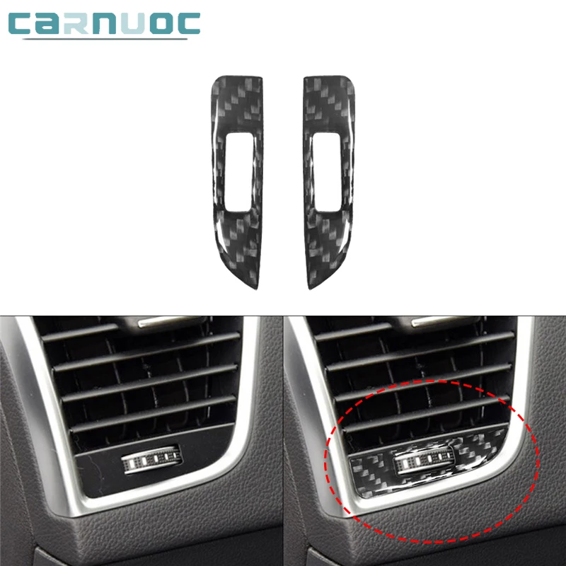 

For Audi Q5 2009-2017 Without Navigation Carbon Fiber Stickers Car Air Vent Adjustment Frame Interior Decorative Accessories
