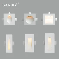 SANDIY Gypsum Wall Light Built-in Stair&Step Lighting Recessed Luminaire Minimalist Wall Lamp Indoor Background Lighting Fixture 2