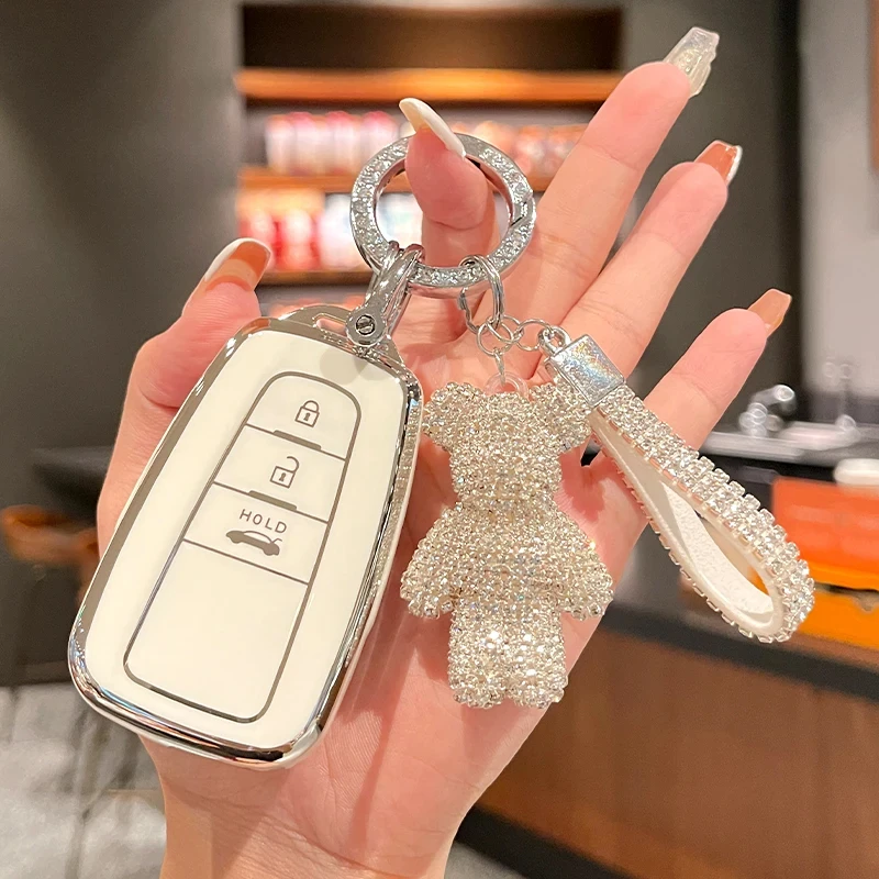 

Car Key Case Cover For Toyota Yaris Aygo Scion TC IM Camry RAV4 Hilux Prius Camry Corolla CHR C-HR Prado Car Keychian For Toyota