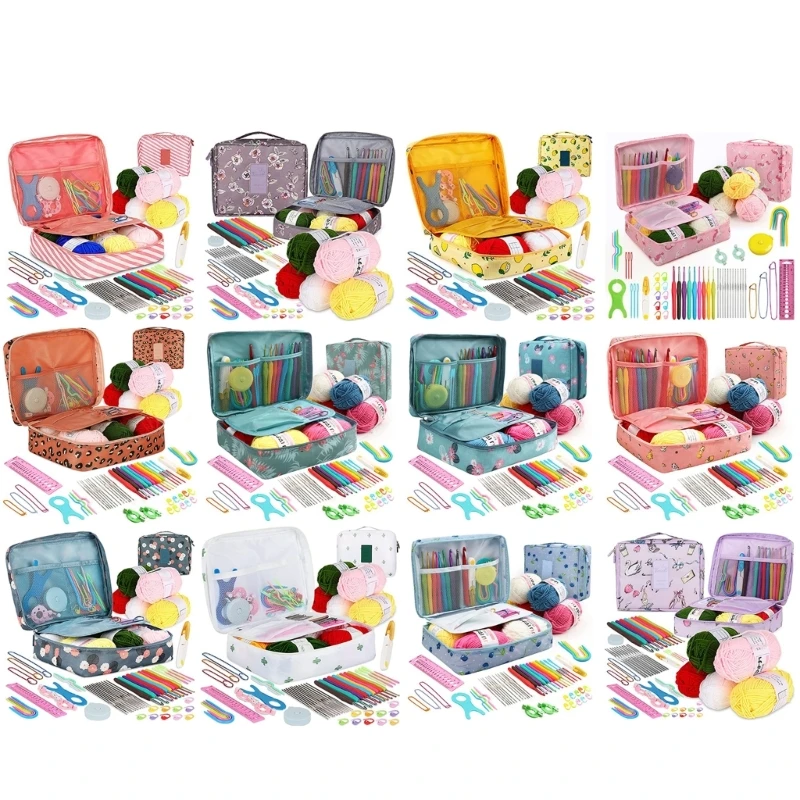 

N7MD Quality Crochet Hooks 58pcs Set with Ergonomic Silicone Handles Fine Finish
