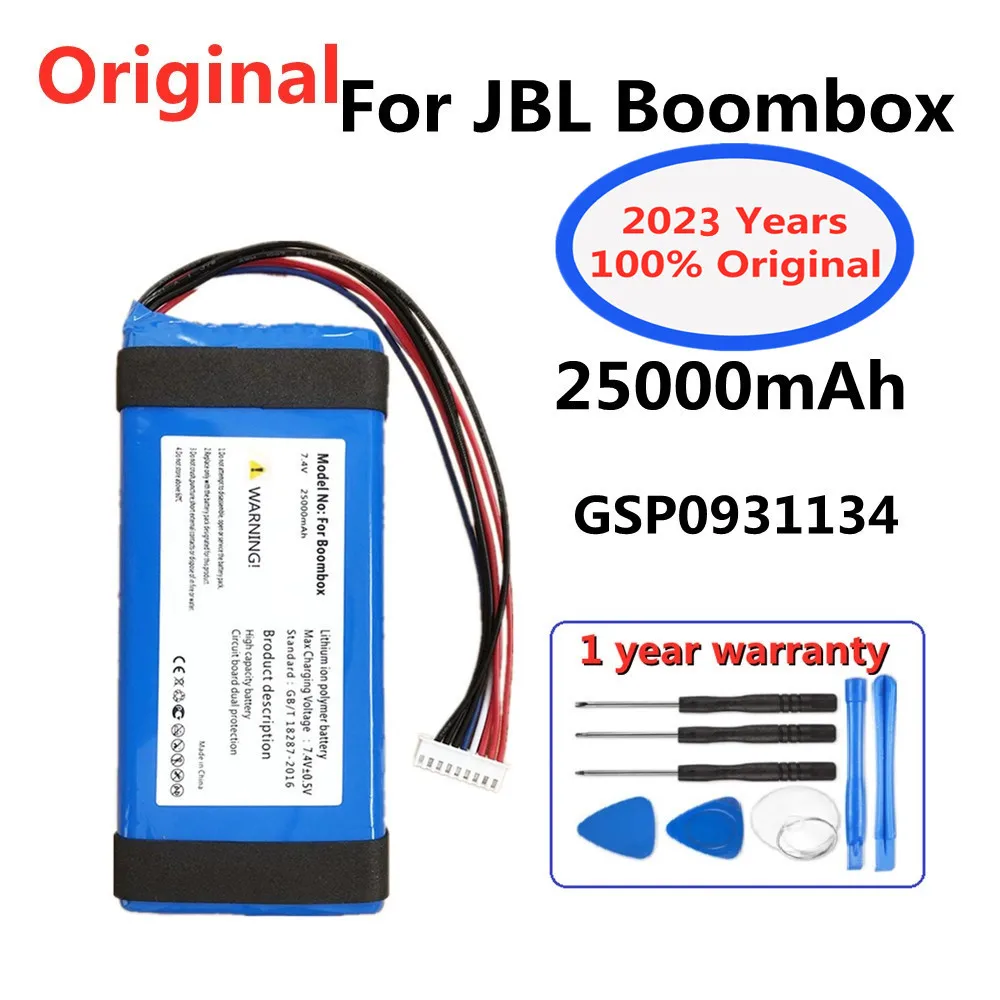 

2023 Years Speaker Battery For JBL Boombox1 Boombox 1 JEM3316 JEM3317 JEM3318 GSP0931134 01 25000mAh Player Batteries + Tools