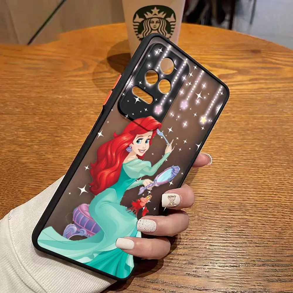 thumbnail image 1 of Funda mate para Redmi A1 K50 K40 GAMING K30 K20 10X 10C 10 9C 9T 9A 9 8 7 PRO 4G 5G Funda Coque Shell Anime princesa sirena, 1 of 5