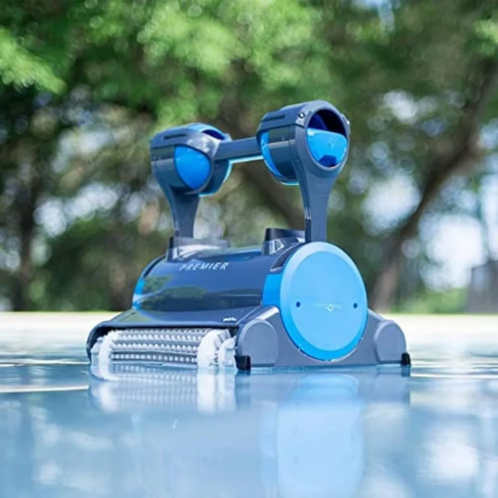 

Robotic Pool Cleaner with Multimedia, Oversized Leaf Bag, Standard & Ultrafine Filters, Weekly Timer, Waterline Cleaning & More