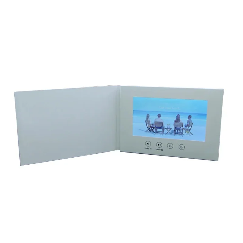 맞춤형. 베스트 셀러 A5 블랙 페이퍼 광고 플레이어 인치 비디오 음악 사진서 LCD 소책자 비즈니스 비디오 브로셔