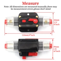 Disjoncteur réinitialisable 100A 80A 60A 50A 40A 30A 20A 12V / 24V / 48V DC, assurance réinitialisable pour connecteur solaire photovoltaïque 5